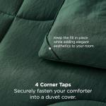 Bedsure Cal King Comforter - California King Comforter for All Season, Ultra-Soft Quilted Down Alternative Duvet Insert, Blanket for Bed, with 4 Tabs, Machine Washabl, Dark Green, 96x102 in