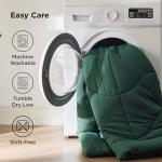 Bedsure Cal King Comforter - California King Comforter for All Season, Ultra-Soft Quilted Down Alternative Duvet Insert, Blanket for Bed, with 4 Tabs, Machine Washabl, Dark Green, 96x102 in