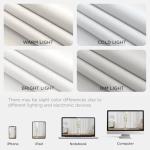 Joydeco White Blackout Curtains 96 Inches Long - 100% Blackout Curtain 2 Panel Set, Rod Pocket & Back Tabs Thermal Insulated Window Drapes for Bedroom Living Room (Pure White,52" Wx96 L)