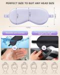 2Pack Silk Sleep Mask,IEKEODI Eye Mask for Sleeping，Elastic Blackout Eye Mask & Blindfold for Full Night's Sleep,Travel and Nap(Black+Purple)