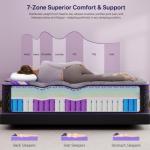 Queen Size Mattress, 16 Inch Deluxe Hybrid Queen Mattress in a Box, Cooling-Gel Memory Foam & Pocket Springs, Medium Firm, Pressure Relief, Extra Edge Support, 365-Night Trial (2026 Upgraded Support)