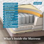 sleptight RV King Mattress, 12 Inches Pillow Top Hybrid Camper Mattress in a Bag, Memory Foam Pocket Spring for RV Bed, Pop Up and Trailer