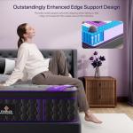 Queen Size Mattress, 16 Inch Deluxe Hybrid Queen Mattress in a Box, Cooling-Gel Memory Foam & Pocket Springs, Medium Firm, Pressure Relief, Extra Edge Support, 365-Night Trial (2026 Upgraded Support)
