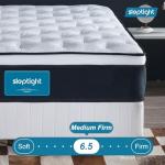 sleptight RV King Mattress, 12 Inches Pillow Top Hybrid Camper Mattress in a Bag, Memory Foam Pocket Spring for RV Bed, Pop Up and Trailer