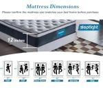 sleptight RV King Mattress, 12 Inches Pillow Top Hybrid Camper Mattress in a Bag, Memory Foam Pocket Spring for RV Bed, Pop Up and Trailer