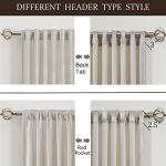 100% Blackout Ivory Off White Velvet Curtains 108 inch Long for Living Room,Set of 2 Panels Liner Rod Pocket Back Tab Thermal Window Drapes Room Darkening Heavy Decorative Curtains for Bedroom