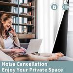 BGment Thermal Insulated 100% Blackout Curtains for Bedroom with Black Liner, Double Layer Full Room Darkening Noise Reducing Grommet Curtain (52 x 63 Inch, Pure White, 2 Panels)