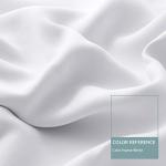 BGment Thermal Insulated 100% Blackout Curtains for Bedroom with Black Liner, Double Layer Full Room Darkening Noise Reducing Grommet Curtain (52 x 63 Inch, Pure White, 2 Panels)