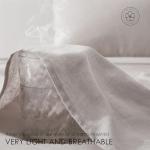 OnlySet 4Pcs Organic Linen Sheets Full Size, 100% French Linen from Normandy, Breathable Natural Linen Full Sheet Set with 16 Inch Deep Pocket, 1 Flat Sheet, 1 Fitted Sheet, 2 Pillowcases