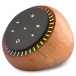 DreamSky Sound Machine for Sleep, White Noise for Sleeping Adults & Baby, Brown Noise Fan for Office Privacy & Noise Canceling, 26 Sounds & RGB Light, USB-C Powered for Home Travel, Wood Grain