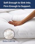 Bed Pillows for Sleeping Queen Size - Set of 2, Soft & Fluffy with Down Alternative Filling - Hotel Luxury Quality, Gusseted Pillow for Back, Stomach & Side Sleepers - Breathable, Comfy & Cozy - White