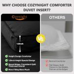 Cozynight Soft Comforter Oversized Super King Duvet Insert,Lightweight Down Alternative Comforter with Corner Tabs,Fluffy Breathable Machine Washable Reversible,132"x120"