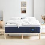 Coolvie Queen Mattresses 14 Inch, Soft Gel Memory Foam Mattress in a Box with Euro Top Medium Plush Feel, Supportive Independent Pocket Springs for Pressure Relief & Motion Isolation- 100 Night Trial