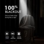 MIULEE 100% Blackout Linen Textured Curtains for Bedroom Solid Thermal Insulated Cream White Grommet Room Darkening Curtains & Drapes Luxury Decor for Living Room Nursery 52 x 84 Inch (2 Panels)