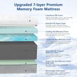 Extra Firm Memory Foam Mattress King 14 Inch, Cool Green Tea/Gel- Mattress with Fiberglass-Free Cover, Two Side White Medium Firm/Grey Extra Firm Mattress for Back Pain, CertiPUR-US, in USA, 80"x76"