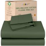 California Design Den Bedsheets King Size Bed Set - Soft 100% 100% Organic Cotton Sheets with Deep Pockets, Crisp Percale, Breathable and Durable Bedding Set - Olive Green