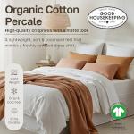 California Design Den Bedsheets King Size Bed Set - Soft 100% 100% Organic Cotton Sheets with Deep Pockets, Crisp Percale, Breathable and Durable Bedding Set - Olive Green