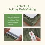 California Design Den Bedsheets King Size Bed Set - Soft 100% 100% Organic Cotton Sheets with Deep Pockets, Crisp Percale, Breathable and Durable Bedding Set - Olive Green