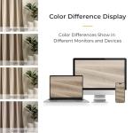 INOVADAY 100% Blackout Curtains for Bedroom, Black Out Curtains 96 Inch Long, Clip Rings Linen Blackout Drapes, Thermal Insulated Room Darkening for Living Room, 2 Panels - Oatmeal,W50xL96