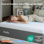Novilla Bliss Green Tea King Size Mattress, 14 Inch Gel Memory Foam Mattress King in a Box for Cooling Comfort with Nylon Cover, Pressure Relief & Spine Alignment with CertiPUR-US Certified Foams