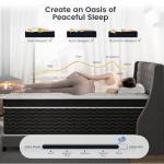 Ruoysun Luxury Queen Mattress 14 Inch, Hybrid Firm Mattress Queen Size in a Box, 7-Zones& Extra Edge Support, Cooling Gel Memory Foam& Pocket Spring, Motion Isolation, Pressure Relief, Fiberglass-Free