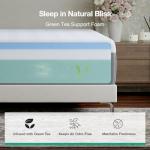 Novilla Bliss Green Tea King Size Mattress, 14 Inch Gel Memory Foam Mattress King in a Box for Cooling Comfort with Nylon Cover, Pressure Relief & Spine Alignment with CertiPUR-US Certified Foams