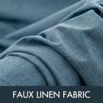 MIULEE Linen Texture Curtains for Bedroom Solid 100% Blackout Thermal Insulated Dusty Blue Curtains Grommet Room Darkening Drapes Luxury Decor for Living Room Nursery 52x84 Inch (2 Panels)