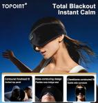 TOPOINT Sleep Mask with Headphones Bluetooth 5.4 Wireless, Sleep Headphones Earphones Earbuds with Microphone HD Speakers Music, Blackout Eye Mask for Sleeping Travel Meditation Men Women Cool Gadgets