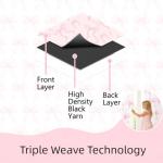 Feelyou Bow Room Darkening Blackout Curtain Boys Girls (2 Panels, 42 x 84 Inch) Pink Girls Bow Curtains for Bedroom Living Room Cute Bowknot Blackout Curtains Kawaii Window Treatments