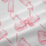 Feelyou Bow Room Darkening Blackout Curtain Boys Girls (2 Panels, 42 x 84 Inch) Pink Girls Bow Curtains for Bedroom Living Room Cute Bowknot Blackout Curtains Kawaii Window Treatments