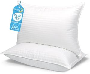 COZSINOOR Bed Pillows for Sleeping Queen Size - Hotel Quality Set of 2 - Breathable Cooling Down Alternative Microfiber Filled for Back, Stomach, Side Sleepers Skin-Friendly