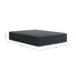 Signature Design by Ashley Gray 1200 Hybrid Firm 12 Inch Charcoal-Infused Gel Memory Foam Mattress with Edge Support for Cool Sleep and Pressure Relief, Queen, Fiberglass Free, Mattress in A Box