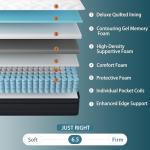 Sleepmax Queen Size Mattress 14 Inch - Deep Sleep Hybrid Mattress for Pain Relieving - Deluxe Cooling Bed in a Box for Back & Side Sleepers - CertiPUR-US Certified, 365-Night Trial, Forever Warranty