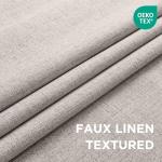 CUCRAF 100% Blackout Curtains 90 inches Length 2 Panels Set, Room Darkening Linen Textured Curtain Grommet for Bedroom Living Room, Light Blocking Thermal Insulated Drapes (52 x 90 Inch,Off White)