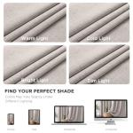 CUCRAF 100% Blackout Curtains 90 inches Length 2 Panels Set, Room Darkening Linen Textured Curtain Grommet for Bedroom Living Room, Light Blocking Thermal Insulated Drapes (52 x 90 Inch,Off White)