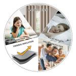 MIULEE 90 Inches Linen Textured Curtains for Bedroom 100% Blackout Thermal Insulated Natural Beige Grommet Room Darkening Curtains & Drapes Luxury Decor for Living Room Nursery 52 x 90 Inch (2 Panels)