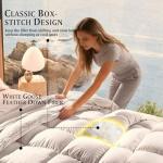 Beautyrest Luxury Hotel Collection Down Comforter King Size - 100% Cotton All Season Duvet Insert, Fluffy Goose Feather Fiber with Corner Tabs, White (106" W X 90" L)