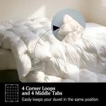 Beautyrest Luxury Hotel Collection Down Comforter King Size - 100% Cotton All Season Duvet Insert, Fluffy Goose Feather Fiber with Corner Tabs, White (106" W X 90" L)