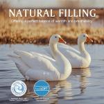 Beautyrest Luxury Hotel Collection Down Comforter King Size - 100% Cotton All Season Duvet Insert, Fluffy Goose Feather Fiber with Corner Tabs, White (106" W X 90" L)