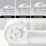 Beautyrest Luxury Hotel Collection Down Comforter King Size - 100% Cotton All Season Duvet Insert, Fluffy Goose Feather Fiber with Corner Tabs, White (106" W X 90" L)