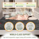 Ottomanson Full 13" Hybrid Mattress – Plush Feel & Pressure Relief – Premium Knitted Breathable Euro Top Cover – CertiPUR-US Certified Foam & Fiberglass-Free – Made in USA – Luxury Silver