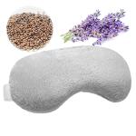 Umisleep Lavender Eye Mask, Aromatherapy Weighted Sleep Mask for Dry Eyes Men Women, Microwave Heated Hot Therapy Eye Cover Moist Compression Pain Relief, Pillow for Puffy Eyes, Sinus Pain, Grey