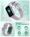 Fitness Tracker with Step Counter/Calories, Activity Health Tracker with Blood Pressure Heart Rate Monitor, Sleep Tracker, 137+ Sport Modes, Pedometer SmartWatch, Gift for Women Men LightPurple