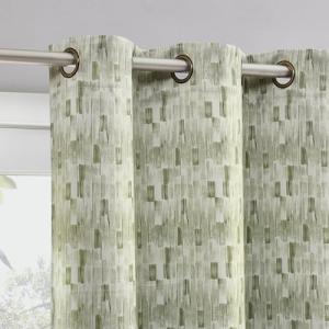 Sun Zero Vernon 2-Pack Monochrome Brushstrokes Magnetic Closure 100% Total Blackout Grommet Curtain Panel Pair, Olive Green, 40" W x 84" L (2 Panels)