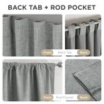 Joydeco Blackout Curtains for Bedroom - 84 Inch Long 100% Light Blocking 2 Panels Light Grey Drapes, Thermal Insulated Room Darkening Curtains, Linen Textured for Living Room, Rod Pocket & Back Tabs