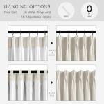 YZ HOME Pinch Pleated Linen Curtains 100% Blackout 84 Inches Long for Living Room Bedroom, Memory Thermal Insulated Room Darkening Window Drapes with Rings Hooks, 2 Panels, Natural, 40" Wx84 L