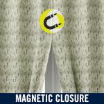 Sun Zero Vernon 2-Pack Monochrome Brushstrokes Magnetic Closure 100% Total Blackout Grommet Curtain Panel Pair, Olive Green, 40" W x 84" L (2 Panels)