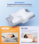Ultra Pain Relief Cooling Pillow for Neck Support, Adjustable Cervical Pillow Cozy Sleeping, Odorless Ergonomic Contour Memory Foam Pillows, Orthopedic Bed Pillow for Side Back Stomach Sleeper