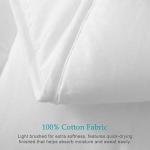 Oaken-Cat 100% Cotton Cover Down Alternative Comforter Queen - All Season Ultra-Soft Skin-Friendly Cloud Breathable Microfiber Comforter Duvet Insert (90x90, White)