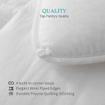Oaken-Cat 100% Cotton Cover Down Alternative Comforter Queen - All Season Ultra-Soft Skin-Friendly Cloud Breathable Microfiber Comforter Duvet Insert (90x90, White)